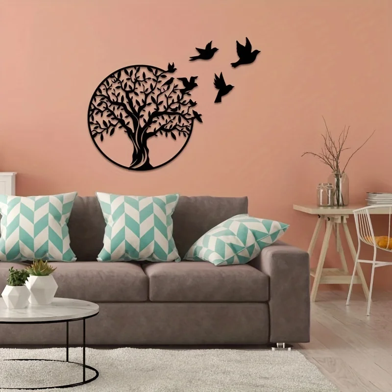 Home Decor Logo - CIFbuy Art Levensboom Binnenplaats Decoratie Metaal