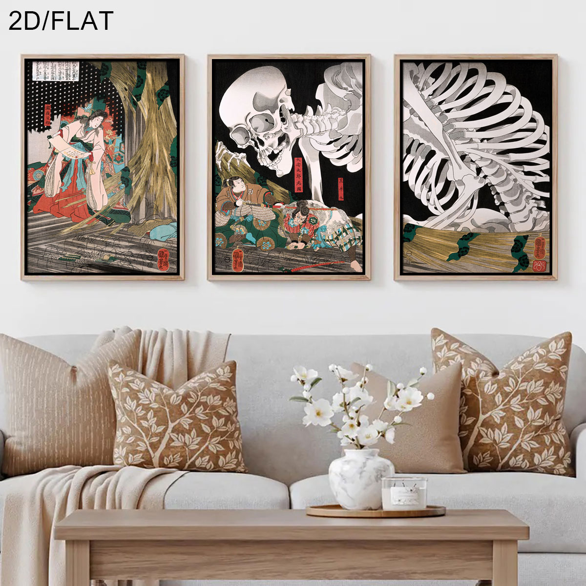 Home Decor Japandi - 3pcs Retro Japanse Takiyasha De Heks