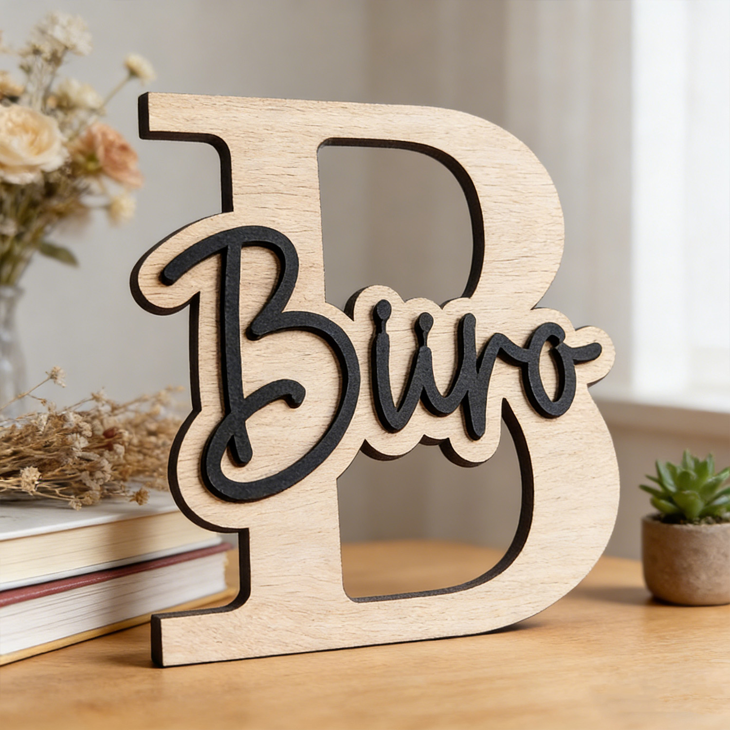 Home Christmas Decor - 1 stuk aanpasbaar houten deurbord met