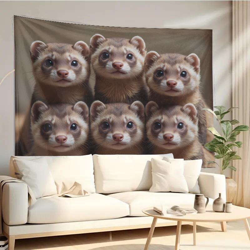 Home Decor Design Ideas - Schattig frettengroep wandtapijt wanddecoratie woonkamer slaapkamer