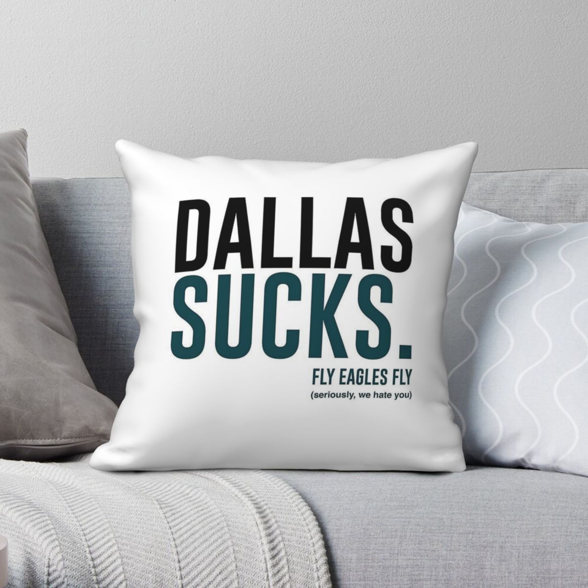Home Decor Dallas - Dallas Zuigt Vliegenarenden Vliegen Vierkante Kussensloop
