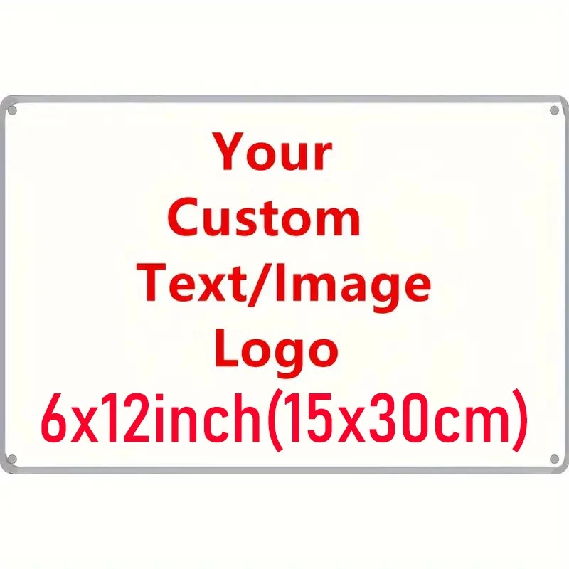 Home Decor Logo - Gepersonaliseerd metalen bord van 6×12 inch