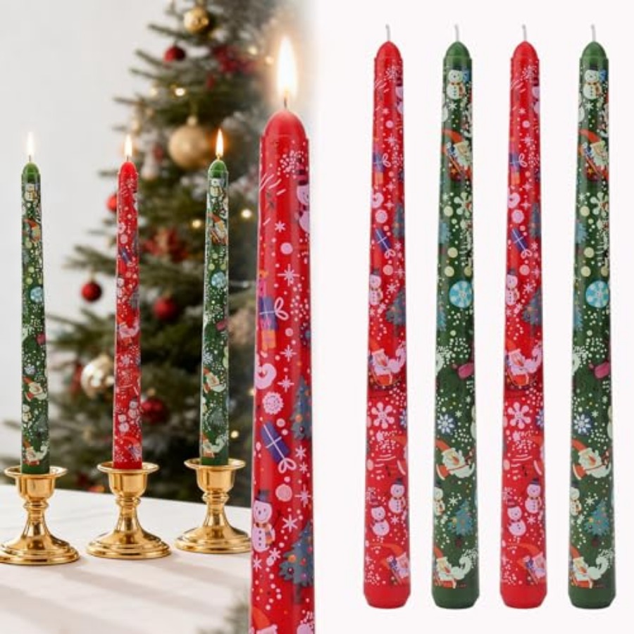 Home Decor Xmas - Kerstkaarsen, lange kaarsen en kaarsenhouders voor
