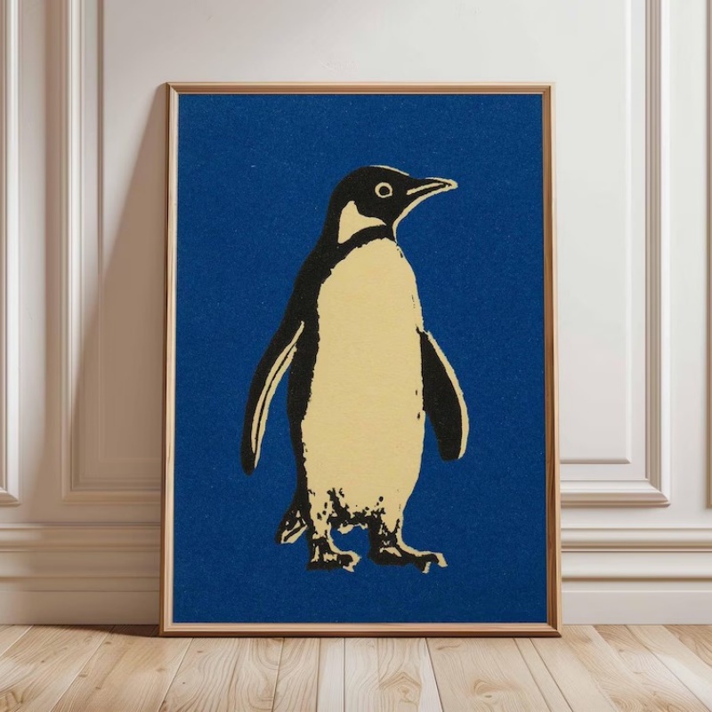 Home Decor Design Ideas - Pinguïn Pop Art Print Minimale dierenmuurkunst