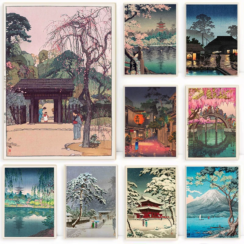 Home Decor Japandi - Retro Ukiyo-e Traditionele Japan Poster Tokyo