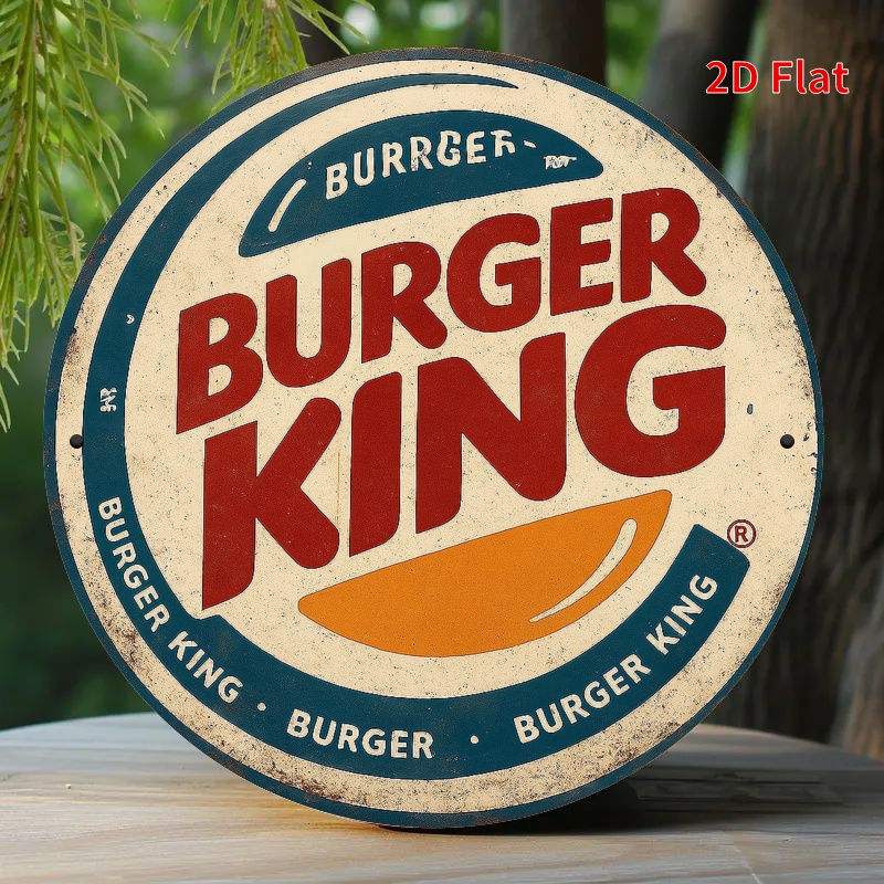 Home Decor Logo - Burger King Retro houten logo -