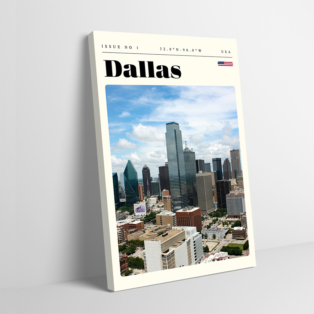 Home Decor Dallas - Dallas Texas Travel Printing Poster Aanpasbare