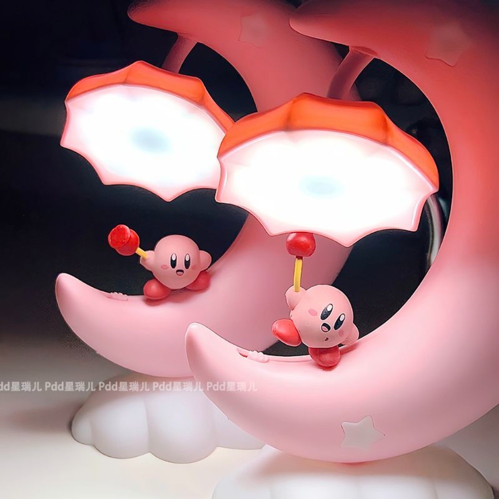 Home Decor Online - Schattig Kirby Moon nachtlampje, Kawaii slaapkamerbedlampje,
