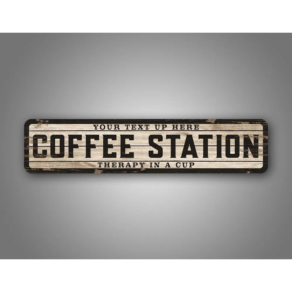 Home Decor Logo - Houten bord met gepersonaliseerd tekstlogo, verweerd