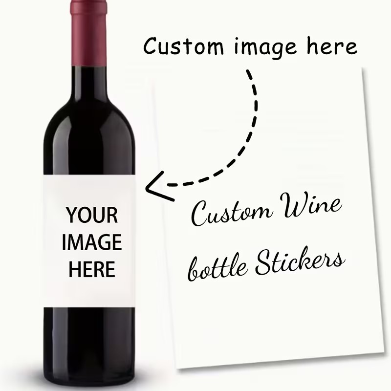 Home Decor Logo - Op maat gemaakte wijnfles-etiketten, gepersonaliseerde stickers