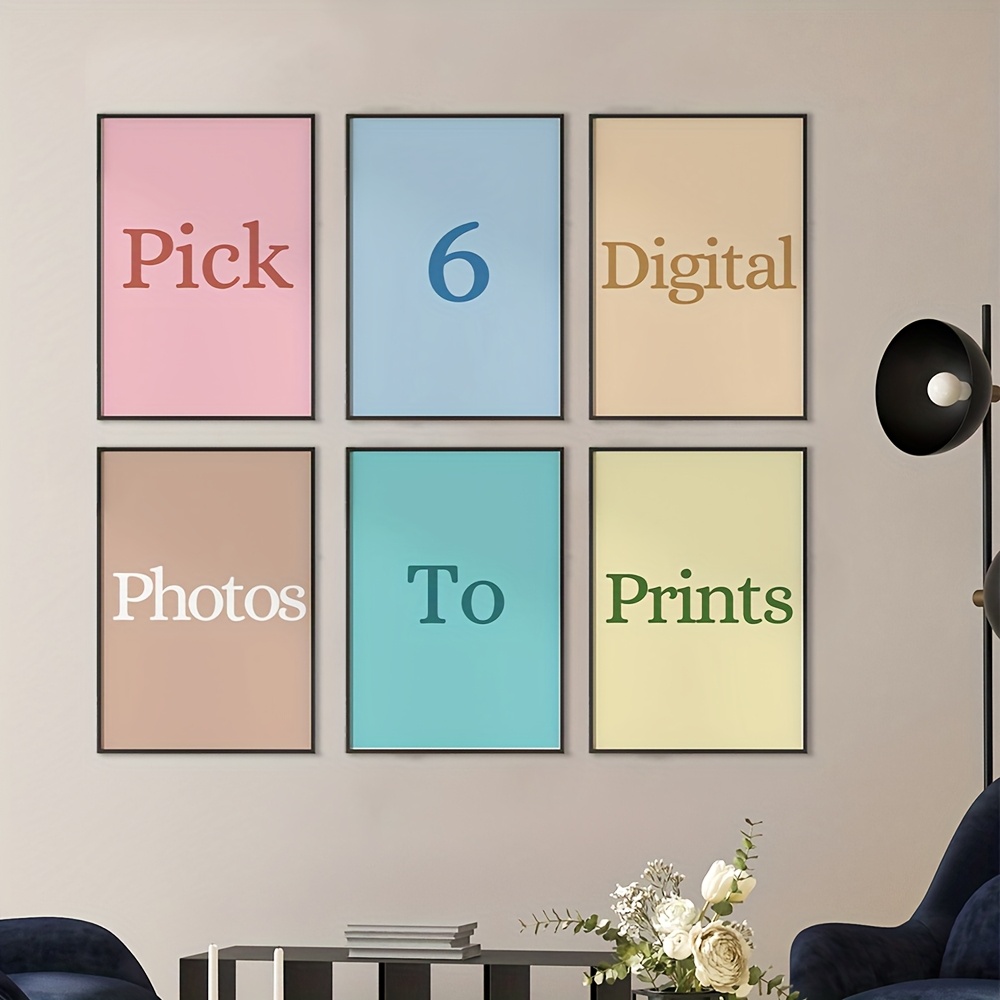 Home Decor Kit - 6 stks/set Gepersonaliseerde Custom Canvas Afdrukken