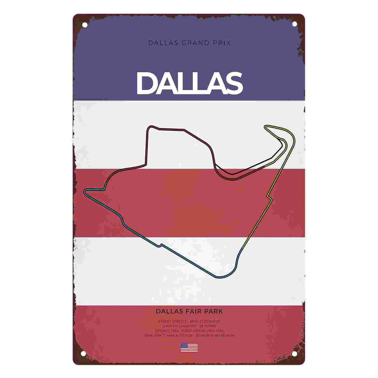 Home Decor Dallas - 2D FLAT 1pc Dallas Grand Prix