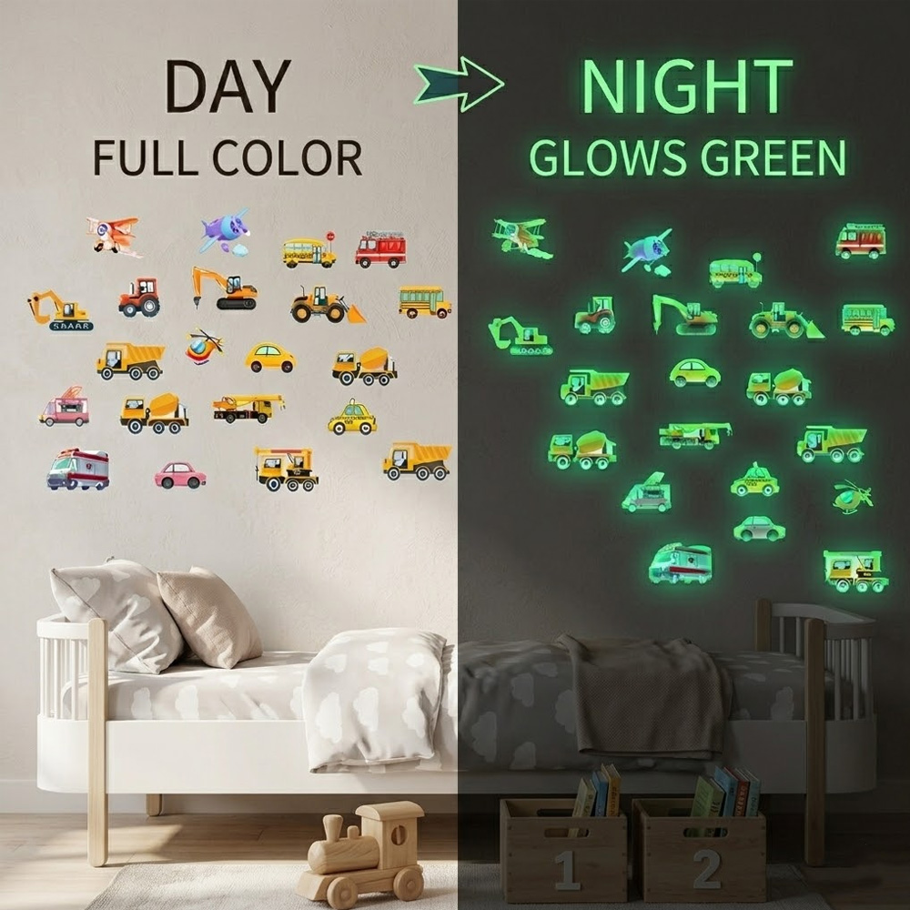 Home Decor Kit - Lichtgevende auto wandsticker 21-delige set dag