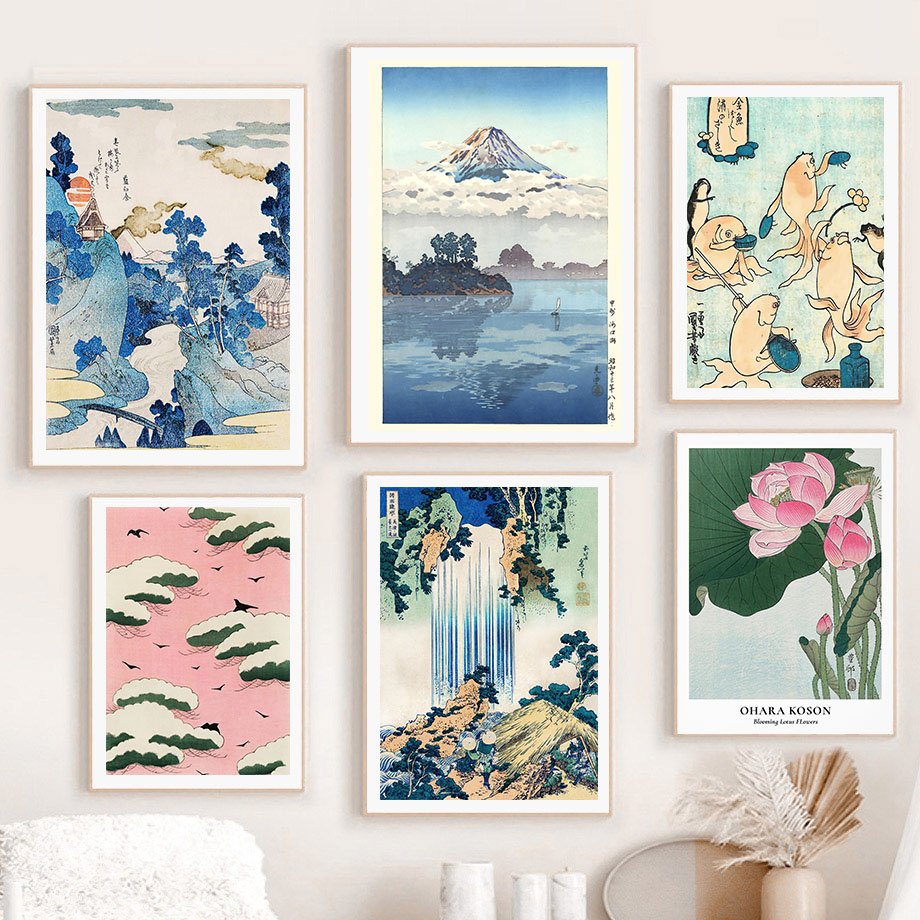Home Decor Japandi - Hokusai Ohara Koson Japanse Art Poster