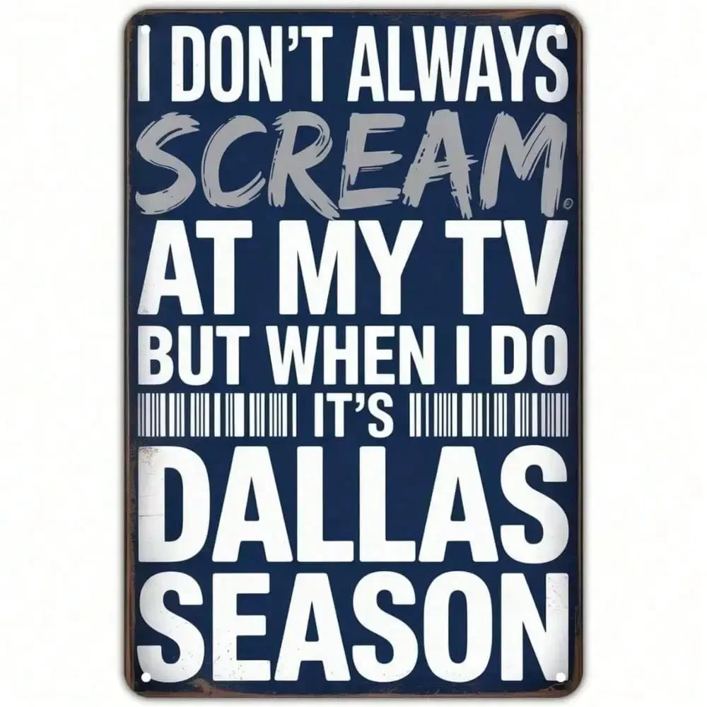 Home Decor Dallas - Dallas Cowboys metalen blikken bord, vintage