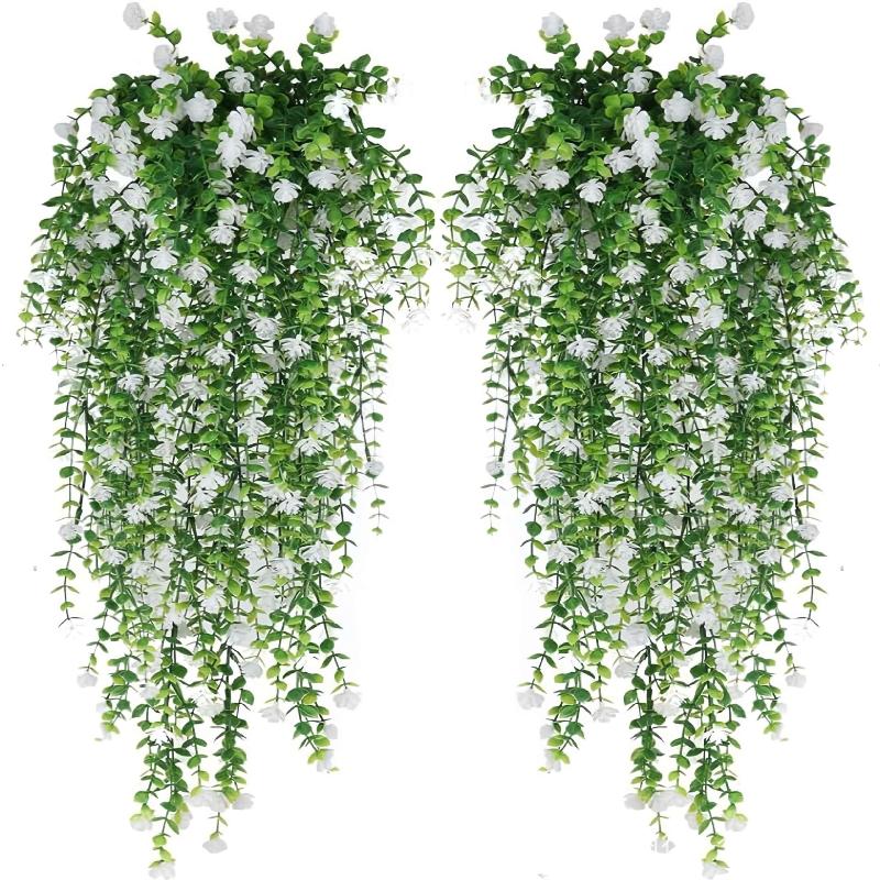 Artificial Hanging Plants - Kunstplant hangende bloemen met eucalyptusbladeren: 2