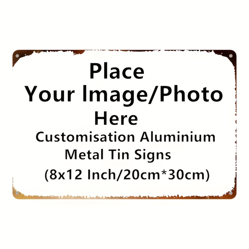 Home Decor Logo - 19. Gepersonaliseerd metalen blikken bord -