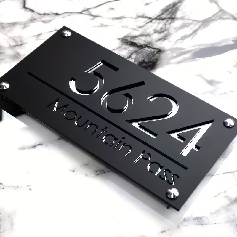 Home Christmas Decor - 1 stuk op maat gemaakt huisnummerbord