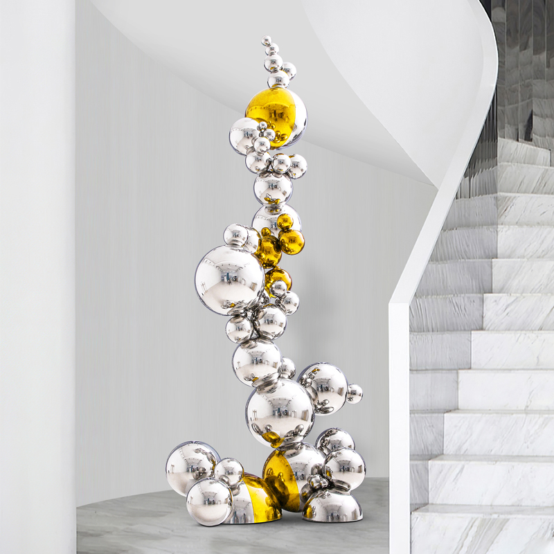 Home Decor Za - Luxueus interieurdecoratie vriendelijke roestvrijstalen metaaltextuur sculptuur