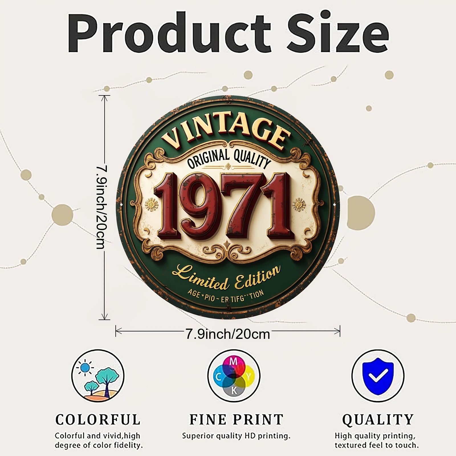 2D plat - 1 stuk vintage alumi - Home Decor Online recensie en prijs