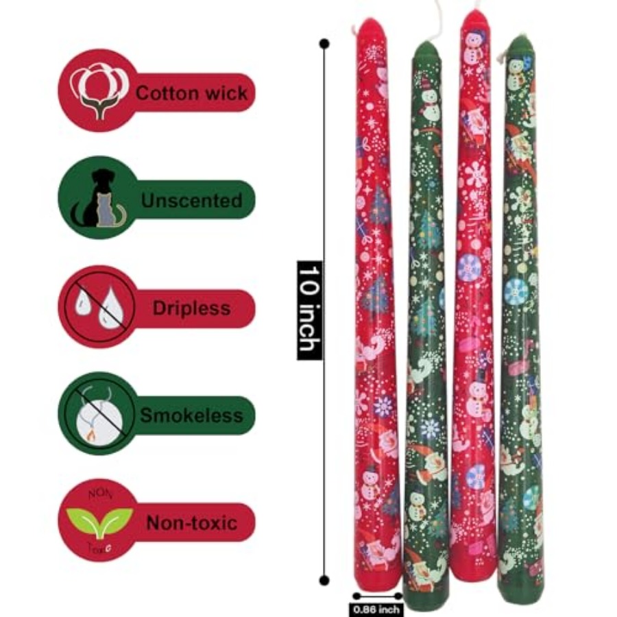 Kerstkaarsen, lange kaarsen en - Home Decor Xmas recensie en prijs