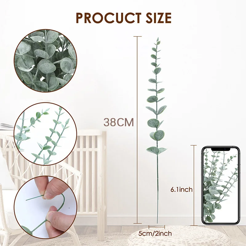 10 stks 38 cm Eucalyptus Steng - Artificial Hanging Plants recensie en prijs