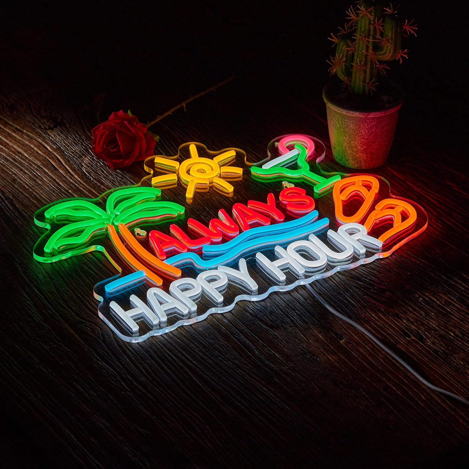Altijd Happy Hour Bierbar Neon - Home Decor Happy recensie en prijs