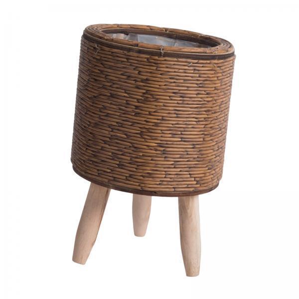 2x geweven manden met poten vo - Rattan Plant Basket recensie en prijs