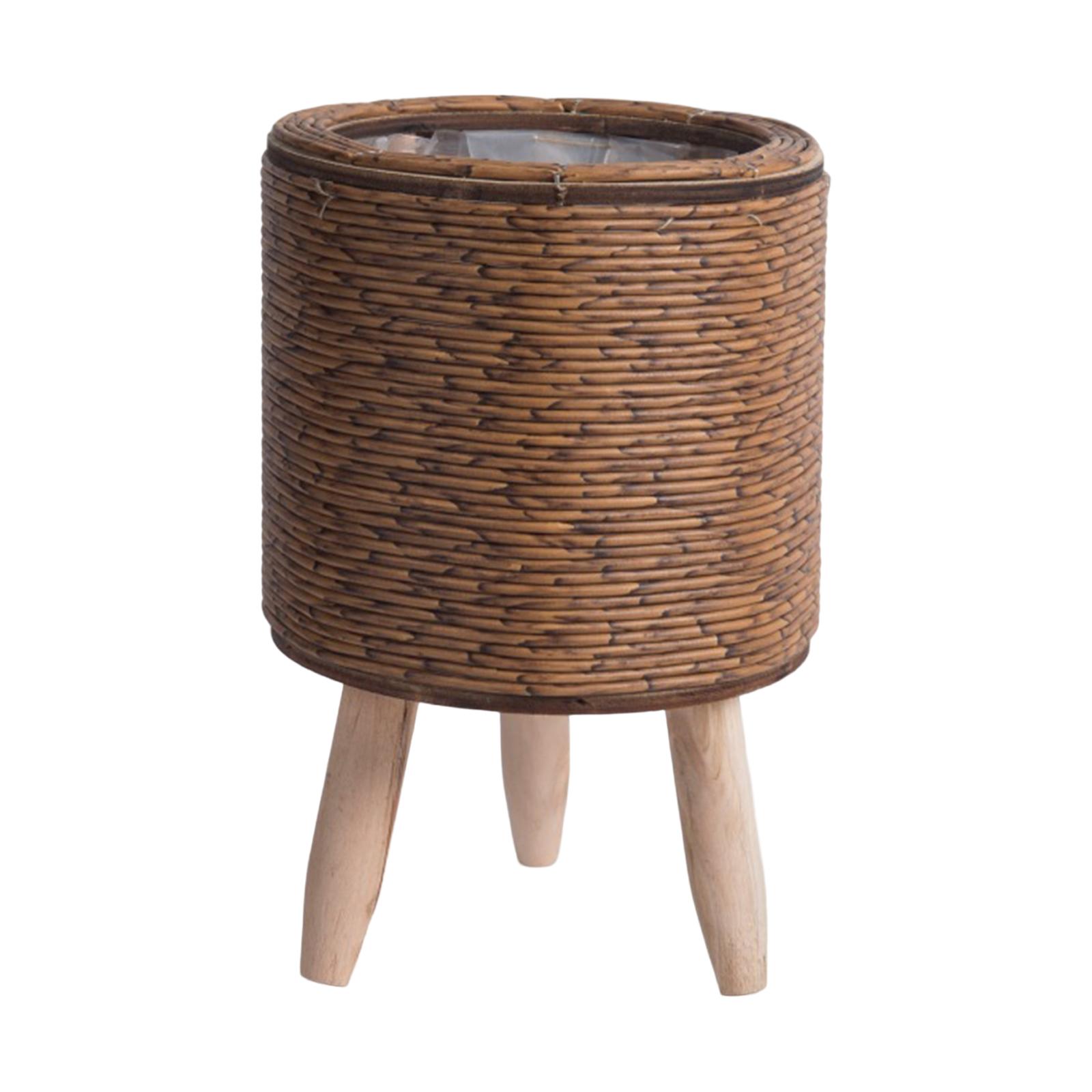 2x geweven manden met poten vo - Rattan Plant Basket recensie en prijs