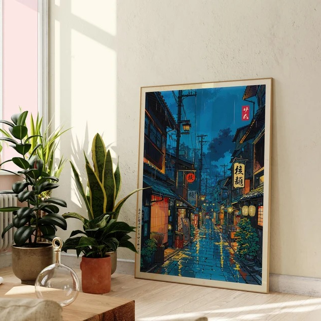 Japanse Tokyo Teahouse Cartoon - Home Decor Japandi recensie en prijs