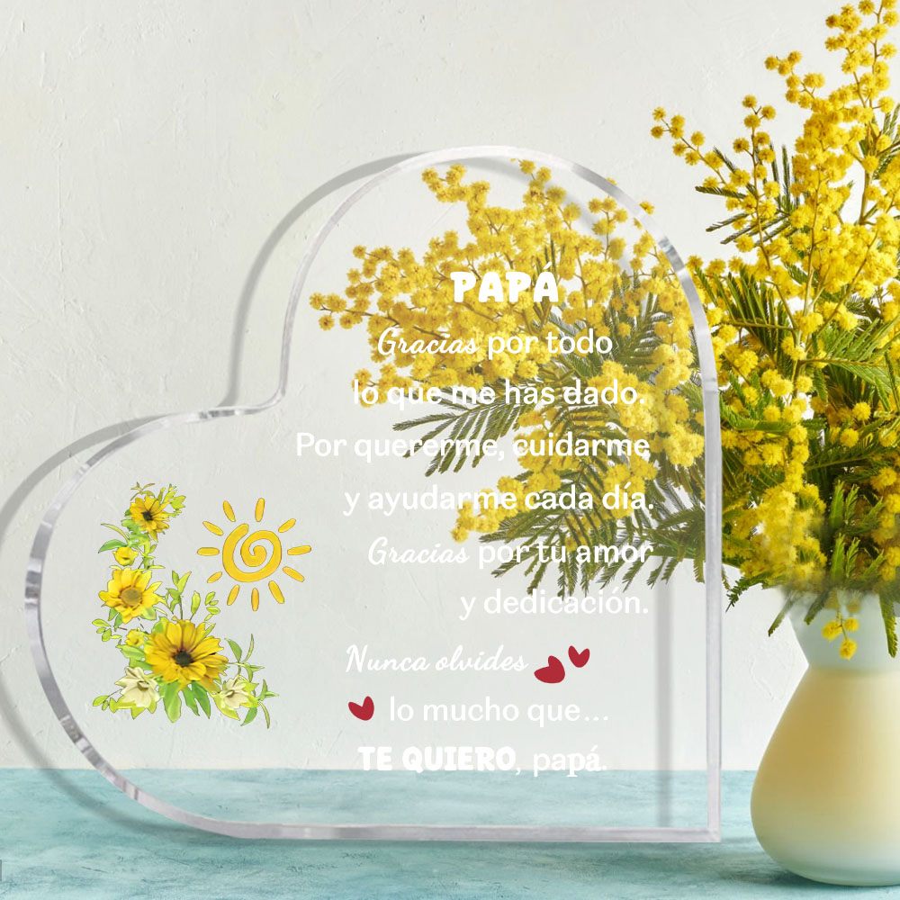 Spaanse vader hartvormige acry - Home Decor Logo recensie en prijs