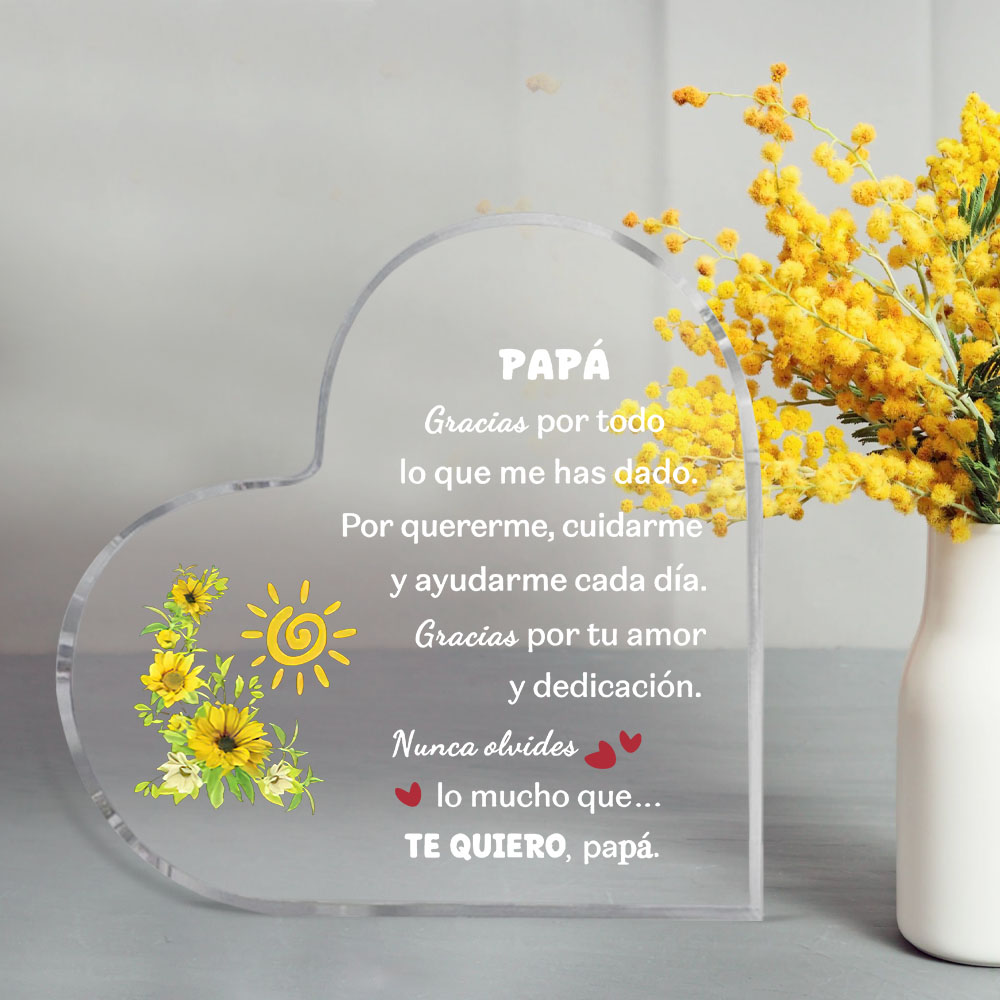 Spaanse vader hartvormige acry - Home Decor Logo recensie en prijs