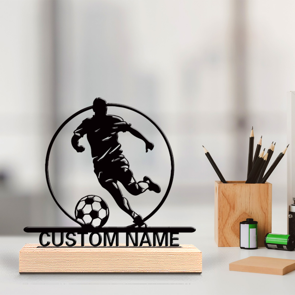 Aangepaste voetbalspeler metal - Home Decor Happy recensie en prijs