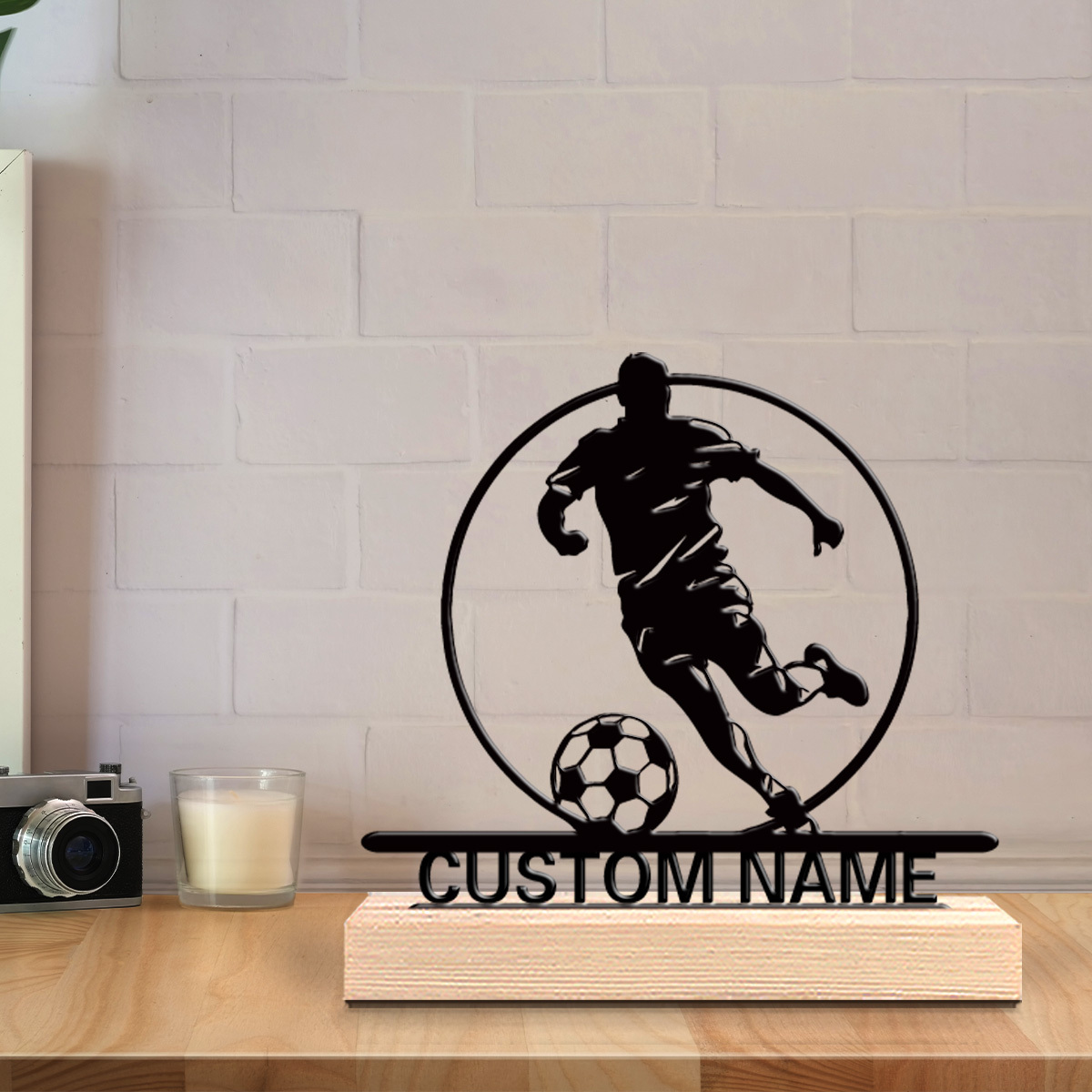 Aangepaste voetbalspeler metal - Home Decor Happy recensie en prijs