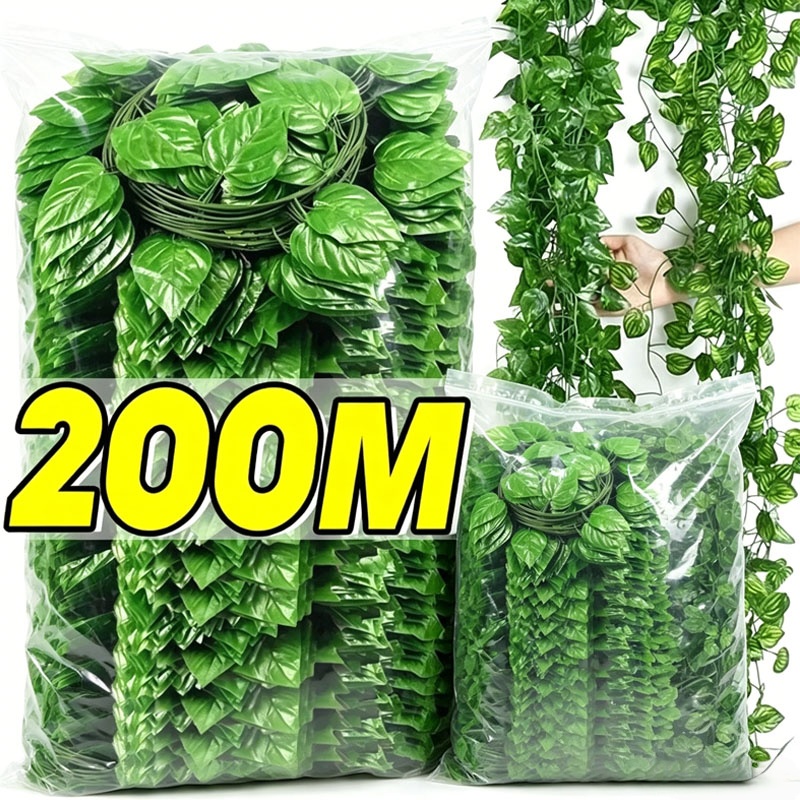 Kunstmatige groene klimopblade - Rattan Plant Basket recensie en prijs