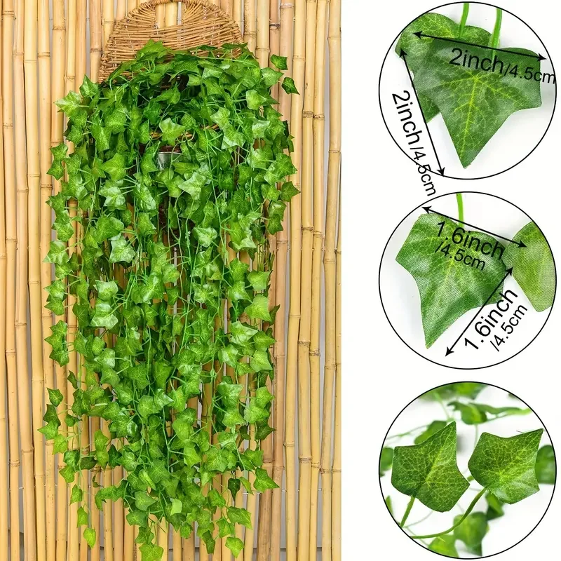 Kunstmatige groene klimopblade - Rattan Plant Basket recensie en prijs