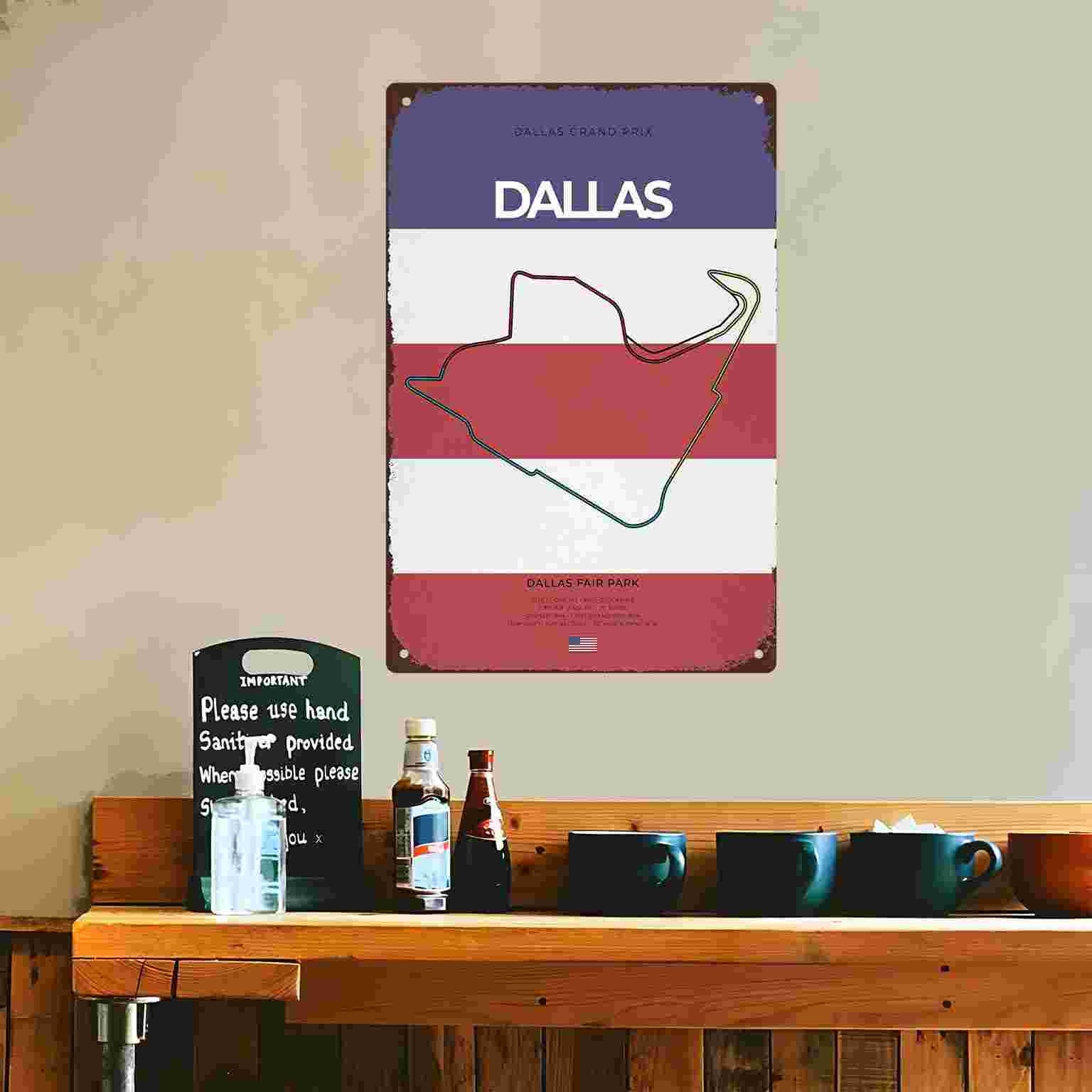 2D FLAT 1pc Dallas Grand Prix  - Home Decor Dallas recensie en prijs