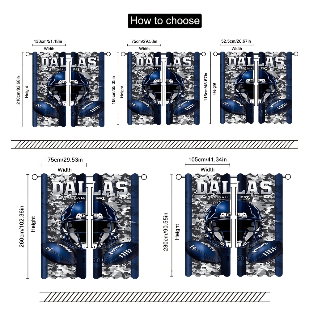 Dallas voetbal deurgordijnen 2 - Home Decor Dallas recensie en prijs
