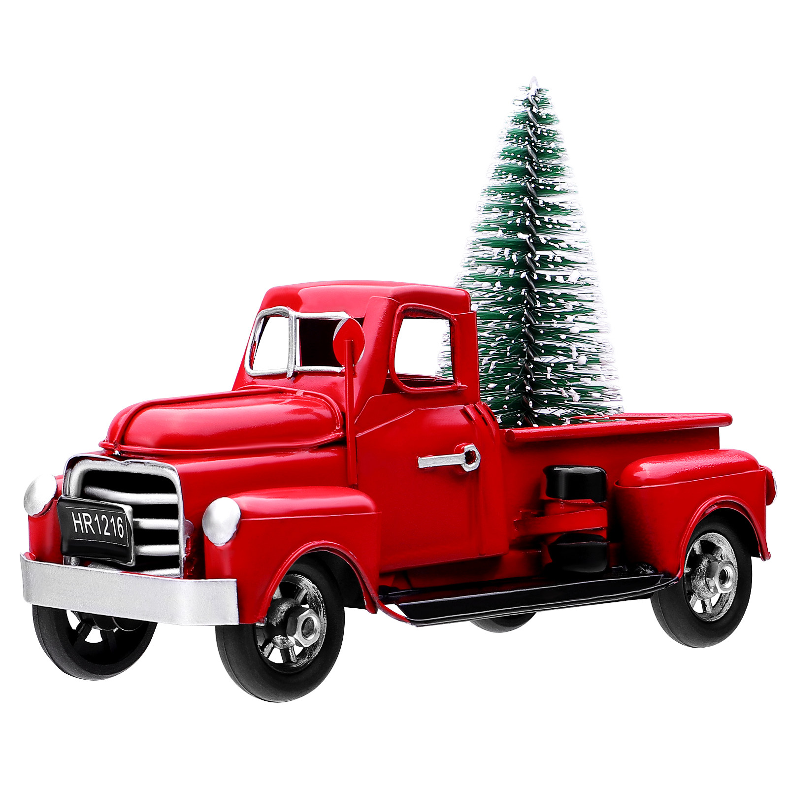 Vintage Rode Metalen Truck Ker - Home Christmas Decor recensie en prijs