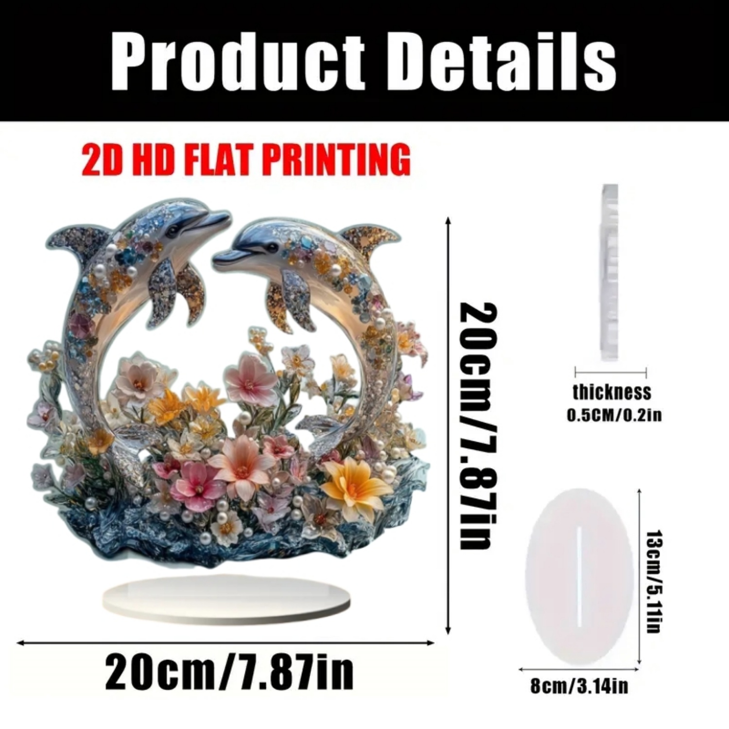 2D Platte Acryl Liefdesdolfijn - Home Decor Kit recensie en prijs