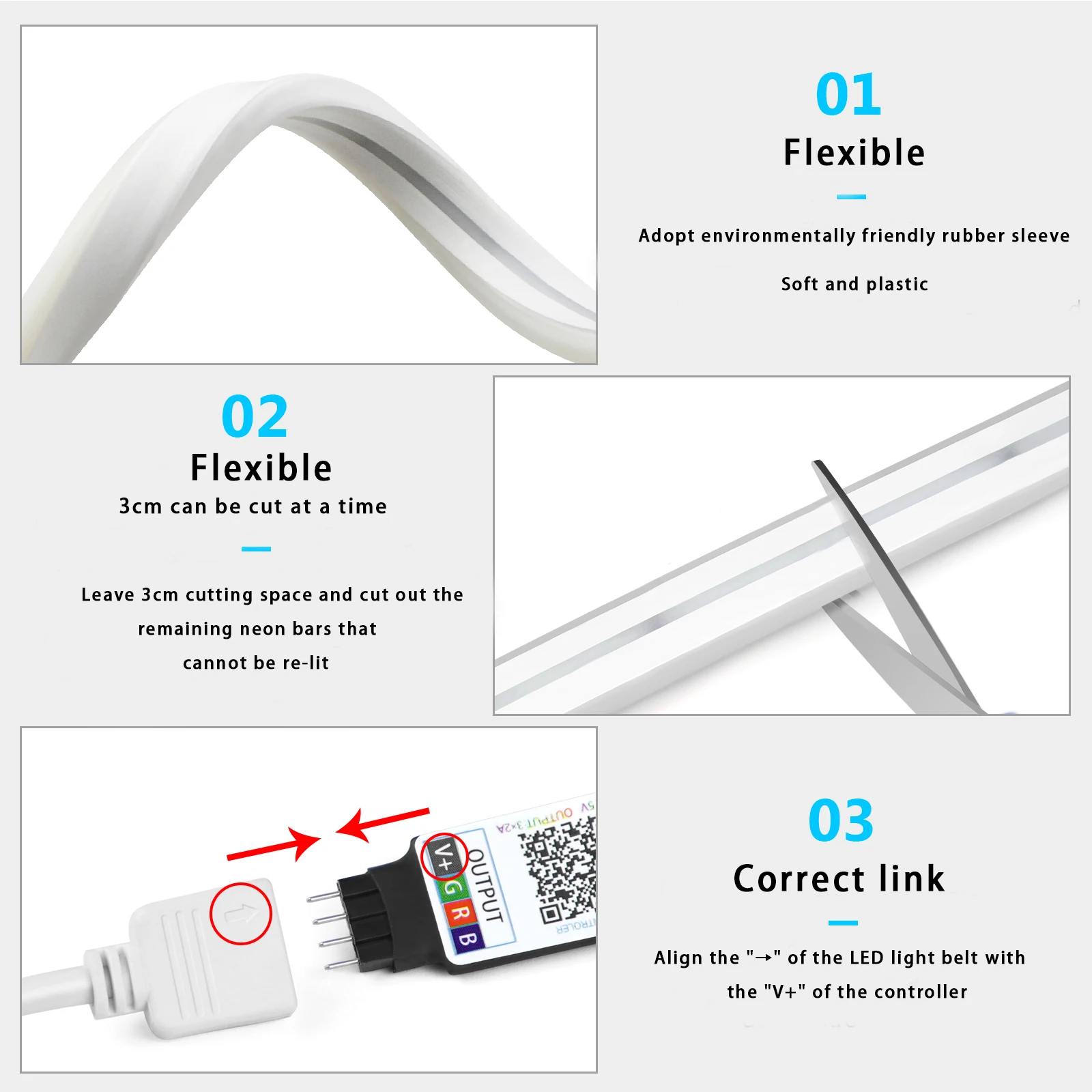 1-5m RGB LED Neon Strip Licht  - Home Decor Happy recensie en prijs